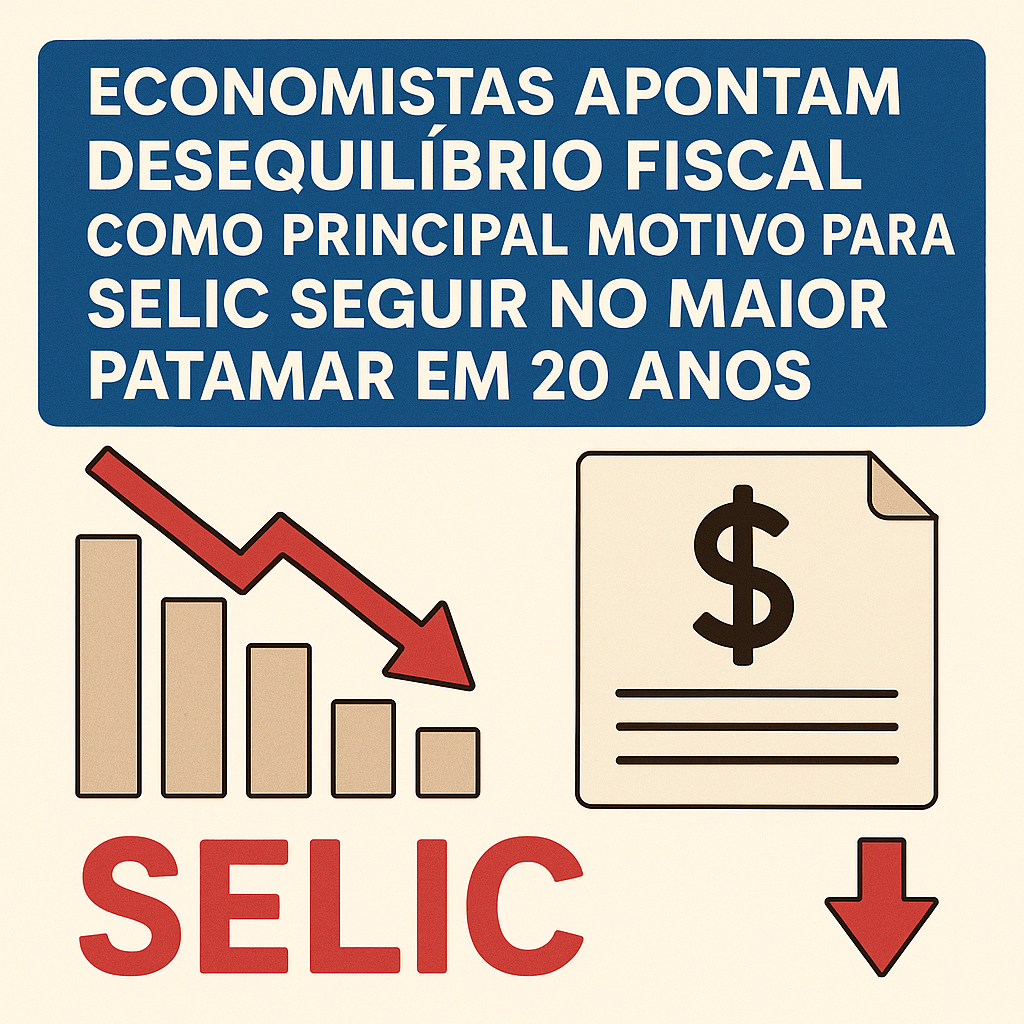 📉&nbsp;Economistas apontam desequilíbrio fiscal como principal motivo para Selic seguir no maior patamar em 20 anos