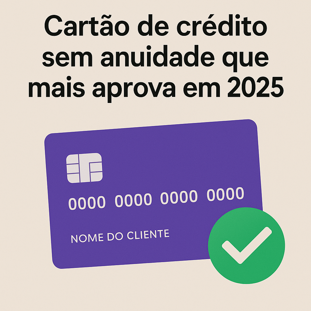 Cartão de crédito sem anuidade que mais aprova em 2025