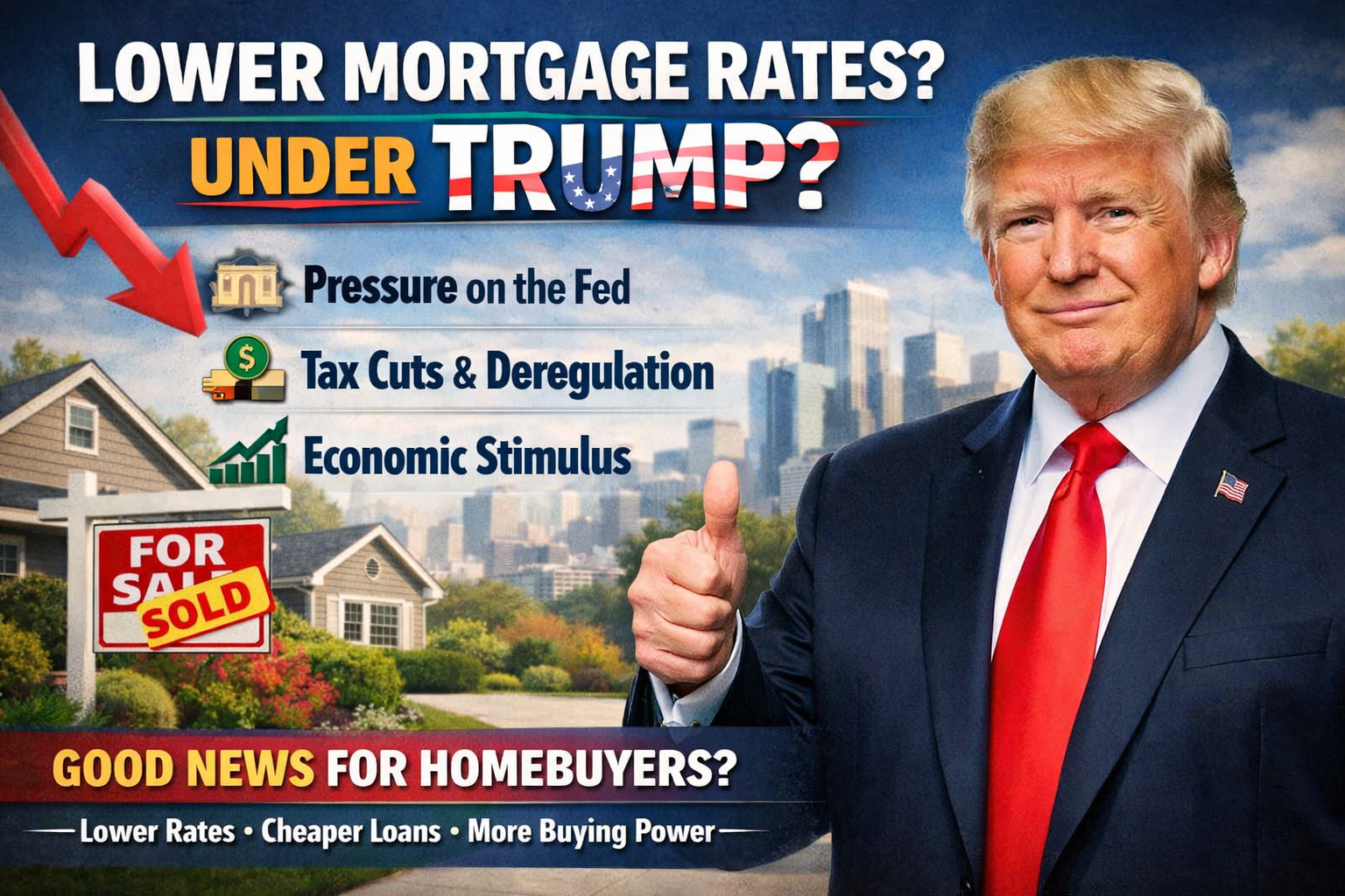 Mortgage Rates Could Fall Under&nbsp;Donald Trump: What Homebuyers Need to Know