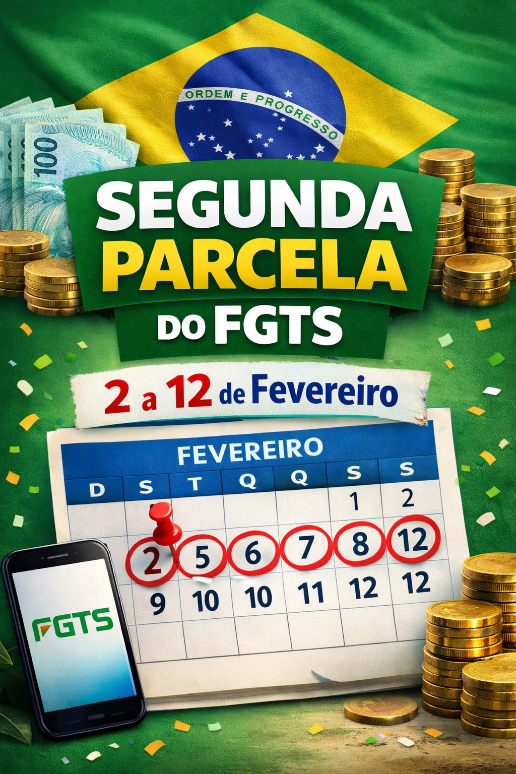 Segundo pagamento do FGTS retido: quem recebe, quando cai e como consultar