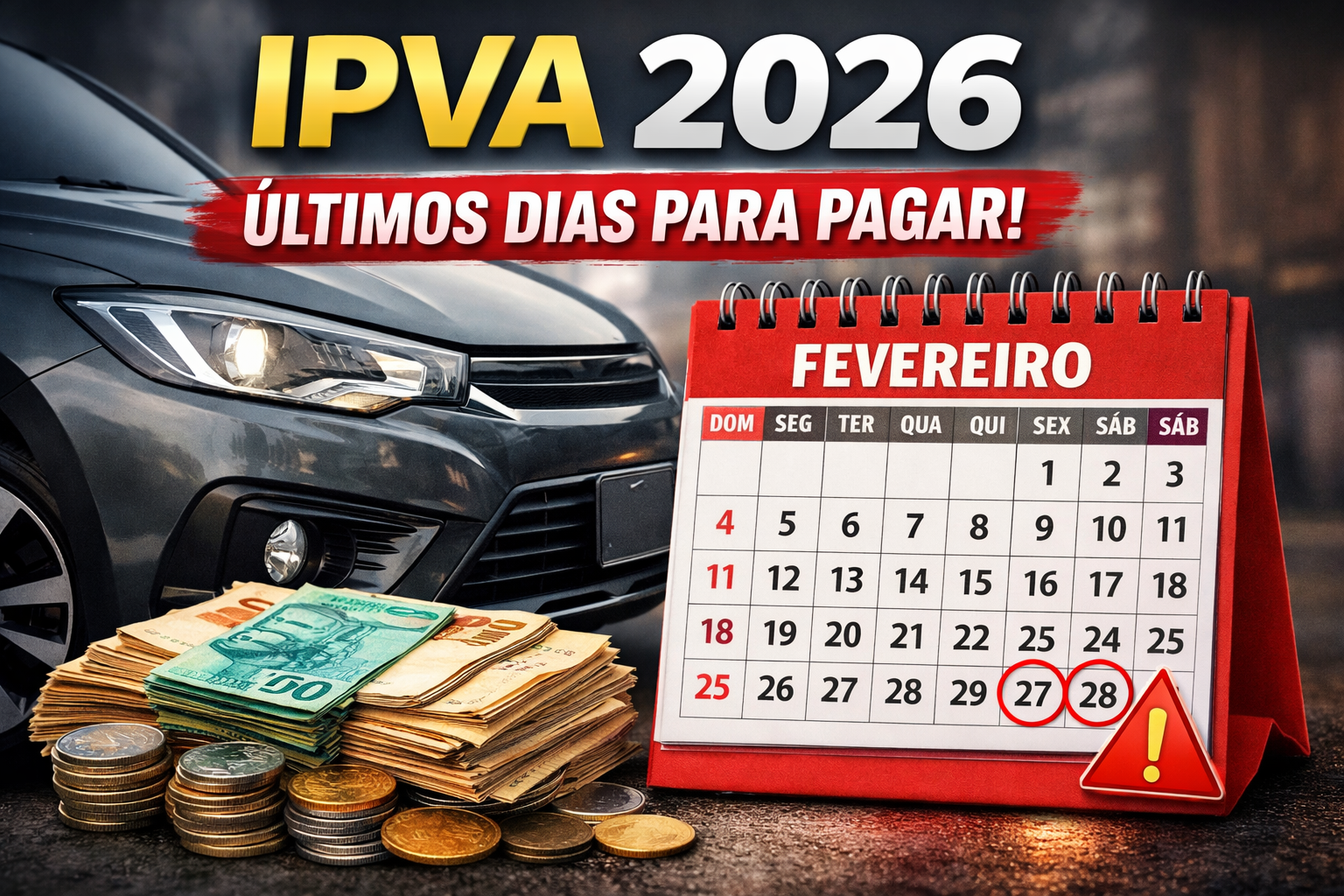 IPVA 2026: Últimos Dias para Pagar com Desconto e Evitar Multa