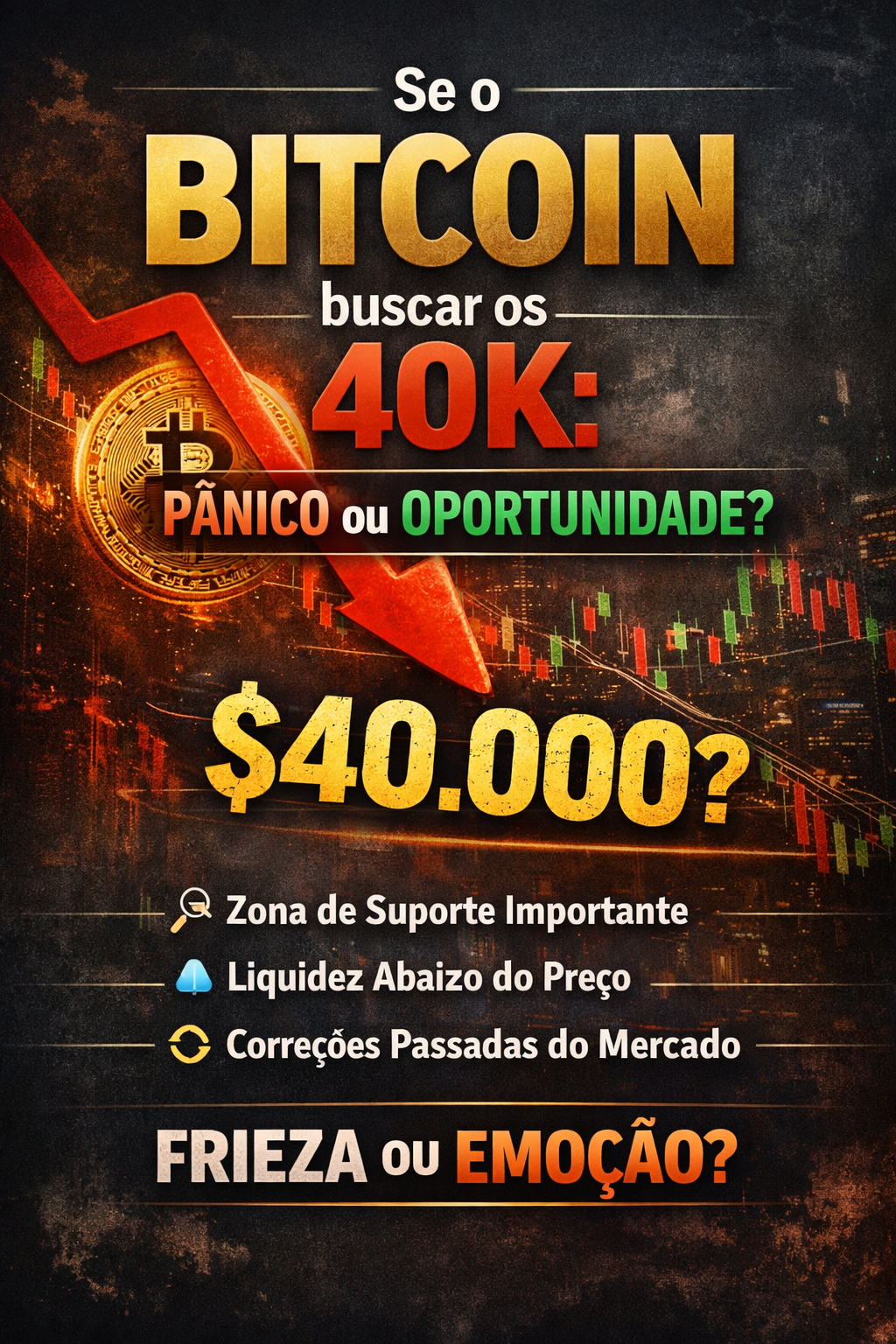 Se o Bitcoin buscar os 40k: pânico ou oportunidade?