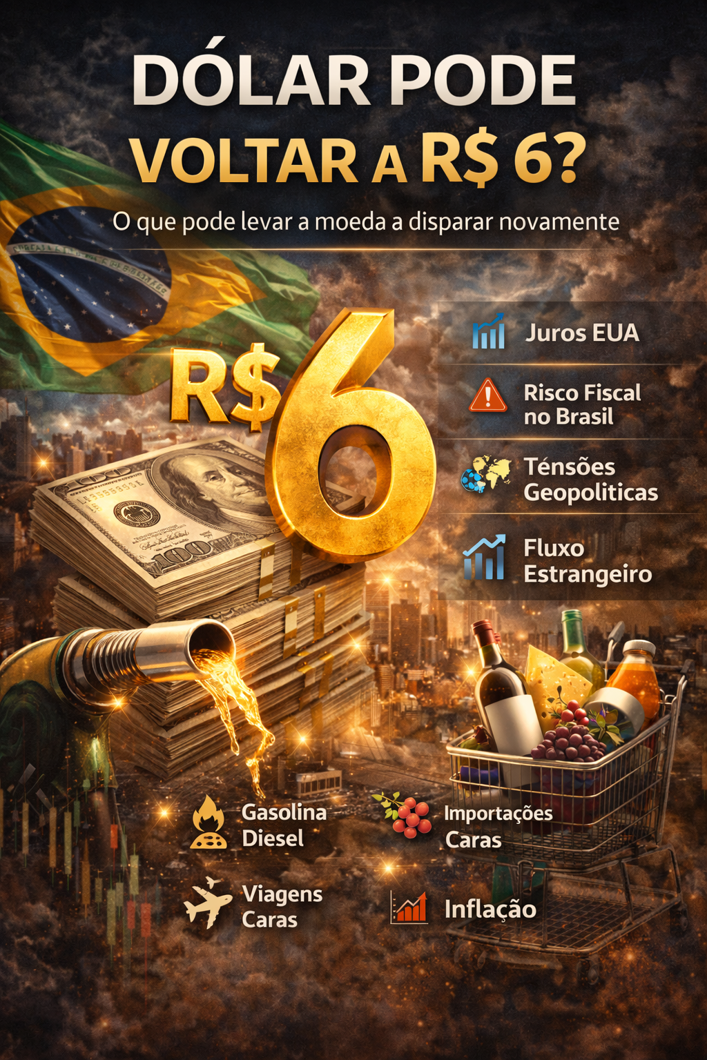 Dólar Pode Voltar a R$ 6? O Que Pode Levar a Moeda a Disparar Novamente